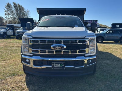 2024 Ford Super Duty F-450 DRW 12' RUGBY HEAVY DUTY STAKELESS LANDSCAPE BODY, 48" SOLID BARN DOORS, MANUAL TARP, 36" FULL CAB SHIELD, DROP DOWN COMBO HITCH 2 5/15