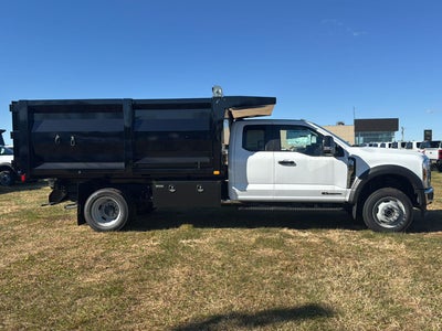 2024 Ford Super Duty F-550 DRW 12' RUGBY HEAVY DUTY LANDSCAPE DUMP, MANUAL TARP, DROP DOWN COMBO HITCH, 48" UNDERBODY TOOLBOX