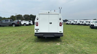 2027 Ford E-Series Cutaway 10' KNAPHEIDE KUV LOW ROOF ENCLOSED SERVICE BODY, MASTER LOCK SYSTEM, CLASS V HITCH, 3 BOW LADDER RACK