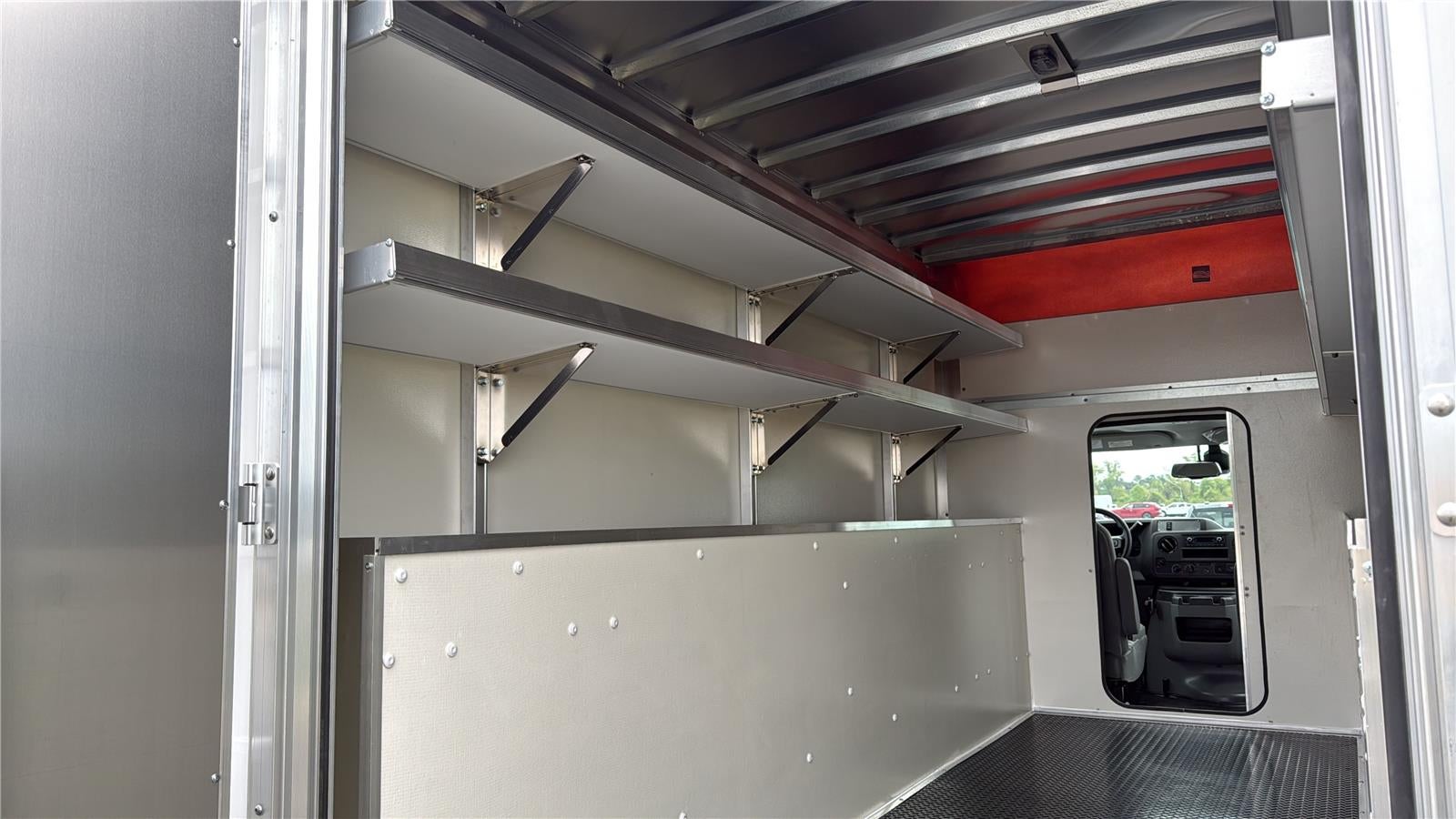 2027 Ford E-Series Cutaway 12' DURA-CUBE MAX FRP ENCLOSED SERVICE BODY, POWER LOCKS, 3 BOX LADDER RACK, BACK UP CAMERA