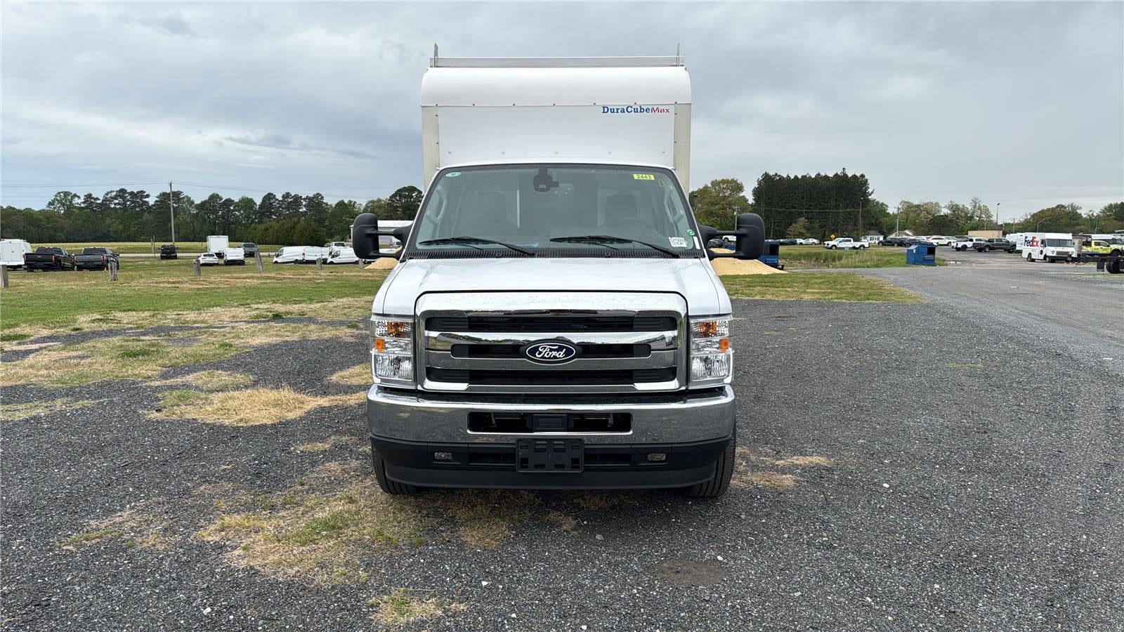 2027 Ford E-Series Cutaway 12' DURA-CUBE MAX FRP ENCLOSED SERVICE BODY, POWER LOCKS, 3 BOX LADDER RACK, BACK UP CAMERA
