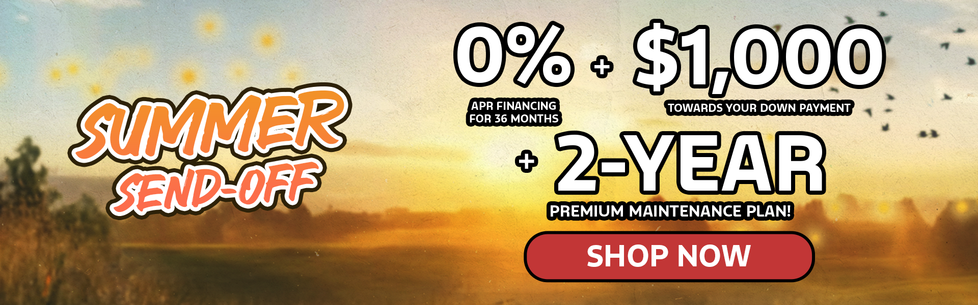 0% APR for 36 Months + $1,000 Towards Your Down Payment!