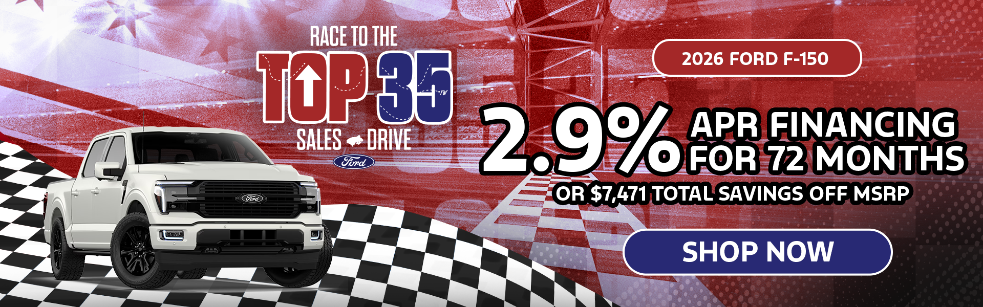 2.9%APR/72Mo OR $7,471 off MSRP | 2026 Ford F-150